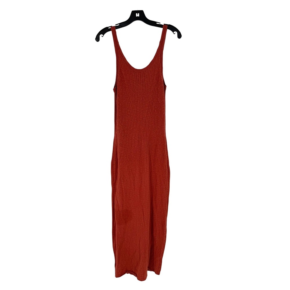 Ulla Johnson Rose Cotton Ribbed Nedda Dress Small Button Front Sleeveless STAIN - Picture 3 of 9